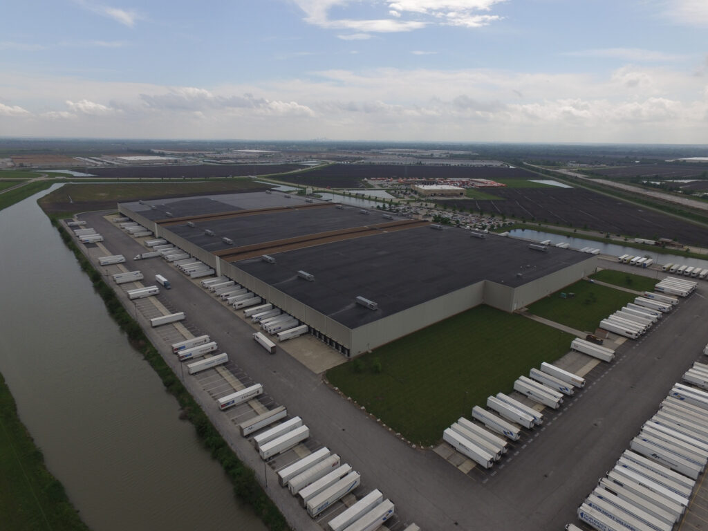 Aerial view of distribution hub